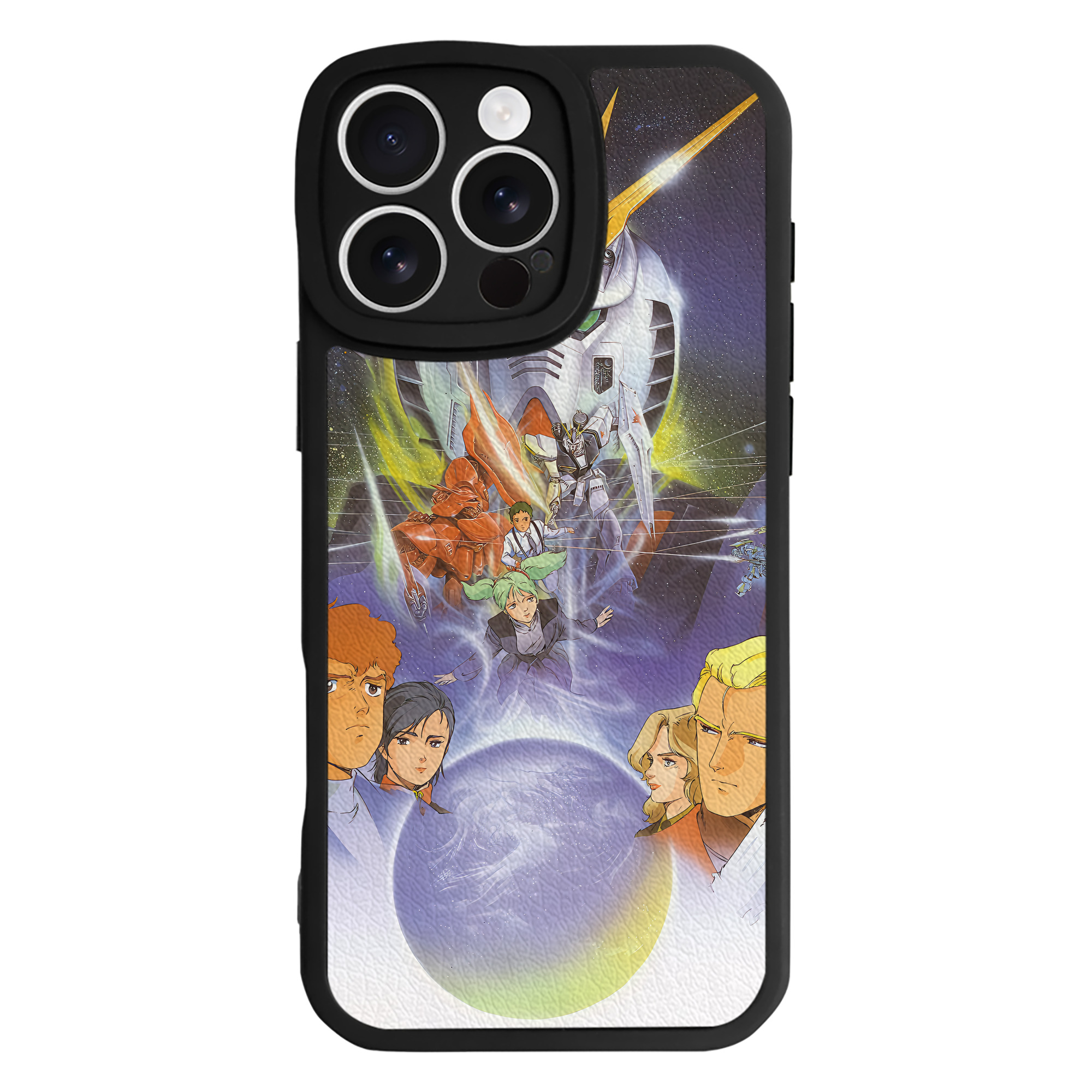 （画像用） 機動戦士ガンダム Mobile Suit Gundam 【iPhone 16シリーズ対応】シリコンスマホケース（レザー調） 材質：シリコン